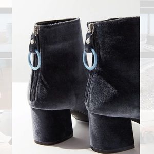 Urban Outfitters Harlow O-Ring Velvet Boots
